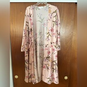 LuLaRoe Pink Floral Cardigan